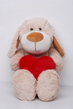 Мягк. игрушка Собака Рикки с сердцем, 35 см.