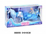 Кукла с каретой и лошадью на бат.,свет.,звук.,кор. 56*30*19см