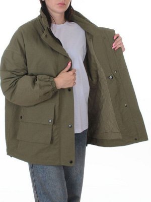 3089 GREEN Куртка демисезонная женская (100 гр. холлофайбер)