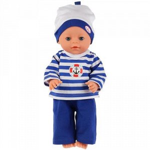 Одежда для куклы "Карапуз" 40-42 см,(костюм с шапкой "моряк") , пак.