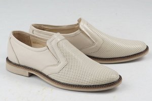 Туфли мужские бежевые из натуральной кожи
