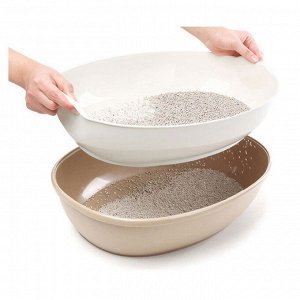 Лоток для кошек с сеткой и совком, высокий борт