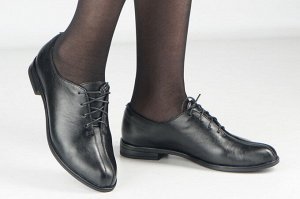 Туфли женские черные из натуральной кожи
