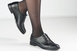 Туфли женские черные из натуральной кожи