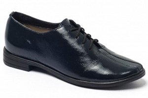Туфли женские синие из натуральной кожи