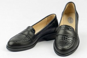 Туфли женские черные из натуральной кожи