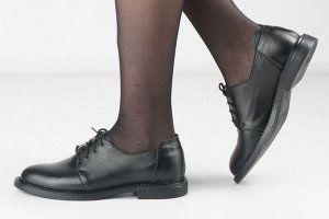 Туфли женские черные из натуральной кожи