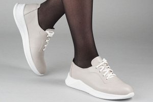 Кроссовки женские серые из натуральной кожи