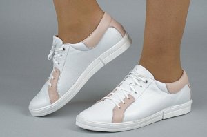 Кроссовки женские белые из натуральной кожи