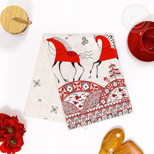 Полотенце кухонное из рогожки "Былины"