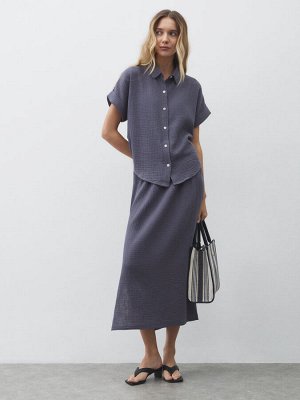 Юбка миди из муслина MAISON DAVID