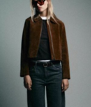 КОРОТКАЯ КУРТКА ИЗ ИСК. КОЖИ арт. 8073255 776, коричневый