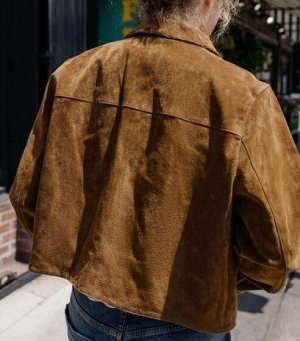 КОРОТКАЯ КУРТКА ИЗ ИСК. КОЖИ арт. 8073255 776, коричневый