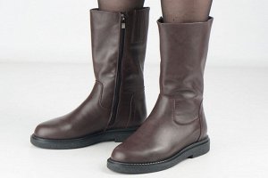 Женские полусапоги бордовые из натуральной кожи зима, подклад шерстяной мех