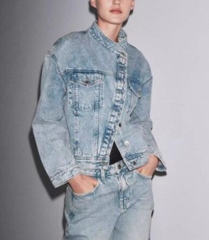 ДЖИНСОВАЯ КУРТКА-КОСУХА арт. 9632243 428, синий потертый