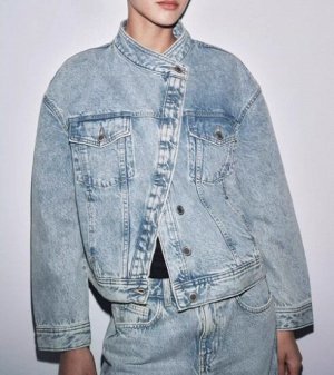 ДЖИНСОВАЯ КУРТКА-КОСУХА арт. 9632243 428, синий потертый