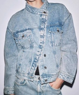 ДЖИНСОВАЯ КУРТКА-КОСУХА арт. 9632243 428, синий потертый