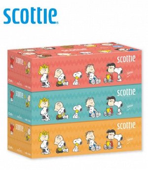 Cалфетки двухслойные "Scottie Tissue Snoopy", 440 листов, 220 шт,  3 упаковки