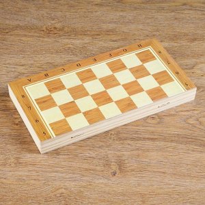 Настольная игра, набор 3 в 1 "Тахап": нарды, шахматы, шашки, доска 34х34 см