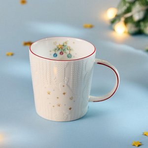 Фарфоровая кружка Winter Story 360 мл от Lefard — новогодний дизайн, подходит для СВЧ и ПММ
