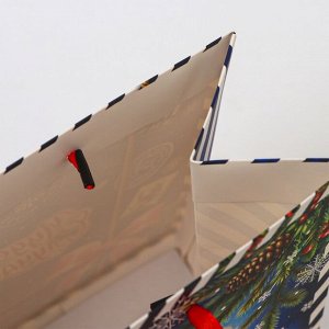 Пакет подарочный новогодний ламинированный «Чудеса случаются», MS 23x18x10 см