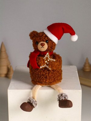 Фигурка «Медвежонок с имбирным пряником, в колпаке», 6.5x5x16.5 см