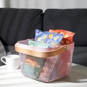 РИСАТОРП Корзина, розовый. 25х26х18см