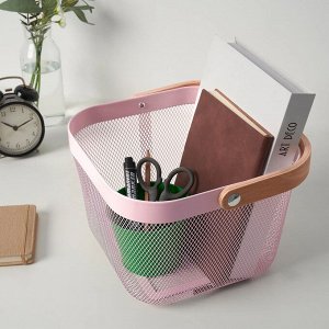 РИСАТОРП Корзина, розовый. 25х26х18см