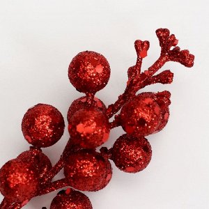Ягоды для декора, красного цвета, 4.5x4.5x20 см
