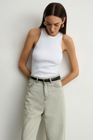 Джинсы BOOTCUT с высокой посадкой Цвет: светло-серый