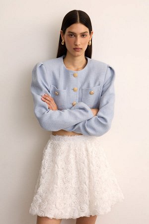 Юбка баллон с объемными розами Цвет: белый