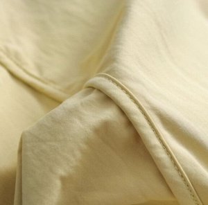 Ветровка-бомбер легкая с круглым вырезом на молнии, подол на резинке, желтый