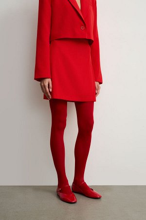 Юбка мини из костюмной ткани Цвет: красный