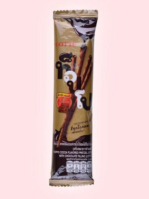 Палочки бисквитные "ТОППО" с какао начинкой СЛИМ пачка, Thai Lotte, 11г