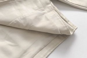 Куртка-косуха из иск. кожи с круглым вырезом на молнии, белый крем