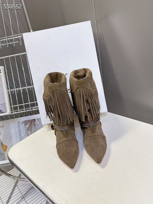 Сапоги женские замшевые демисезонные