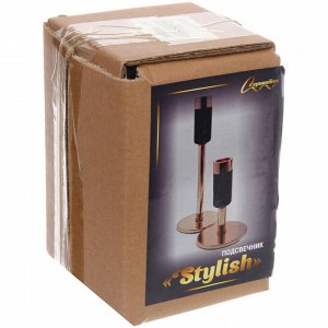 Подсвечник "STYLISH" 13*9*9 см, Золото/черный