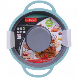 Форма силиконовая "CooKstyle" круглая с ручками, 30,5*24*4,5см, с металлической вставкой