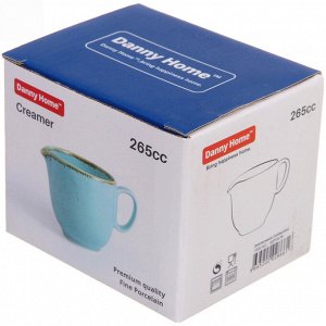 Молочник керамический 265мл "Tiffany Blue" 12,5*8,3*8,4см