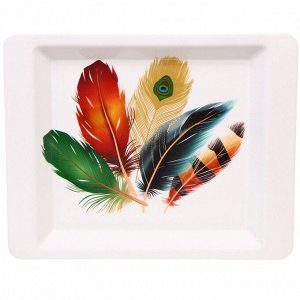 Поднос пластиковый "Волшебное перо" 38*30*2,5см