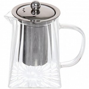 Чайник заварочный стеклянный 750мл "Bella cucina", трапеция