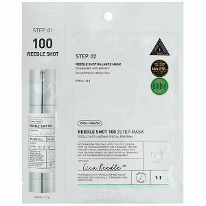 VT Cosmetics. Двухступенчатая тканевая маска со спикулами100 REEDLE SHOT 100 2-STEP MASK 1,5 г + 25г