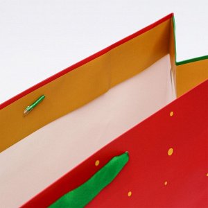 Пакет подарочный новогодний ламинированный «Ёлки», 50x40x15 см