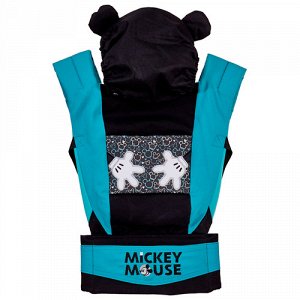 Рюкзак-кенгуру Polini Kids Disney baby Микки Маус, с вышивкой , черный до 18 кг