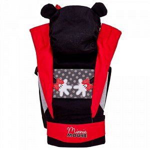 Рюкзак-кенгуру Polini Kids Disney baby Минни Маус, с вышивкой , черный до 18 кг