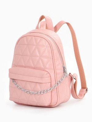 Рюкзак женский на молнии, с карманами, размер 24x12x30 см, розовый
