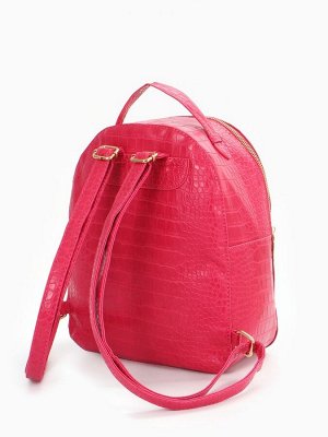 Рюкзак женский на молнии, с карманом, размер 24x12x31 см, фуксия