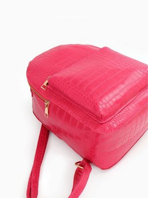 Рюкзак женский на молнии, с карманом, размер 24x12x31 см, фуксия