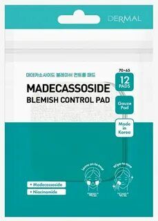 DERMAL. Корректирующие пэды с экстрактом мадекассосида Madecassoside Blemish Control Pad, 12шт, 23мл