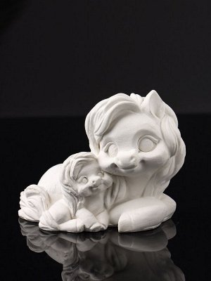 Фигурка гипс «Пони мама», 9x7x6 см, натуральный